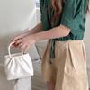 Square Pleated Versatile Small Bag, A Fashionable Hand-held Casual Single-shoulder Crossbody Bag for Women