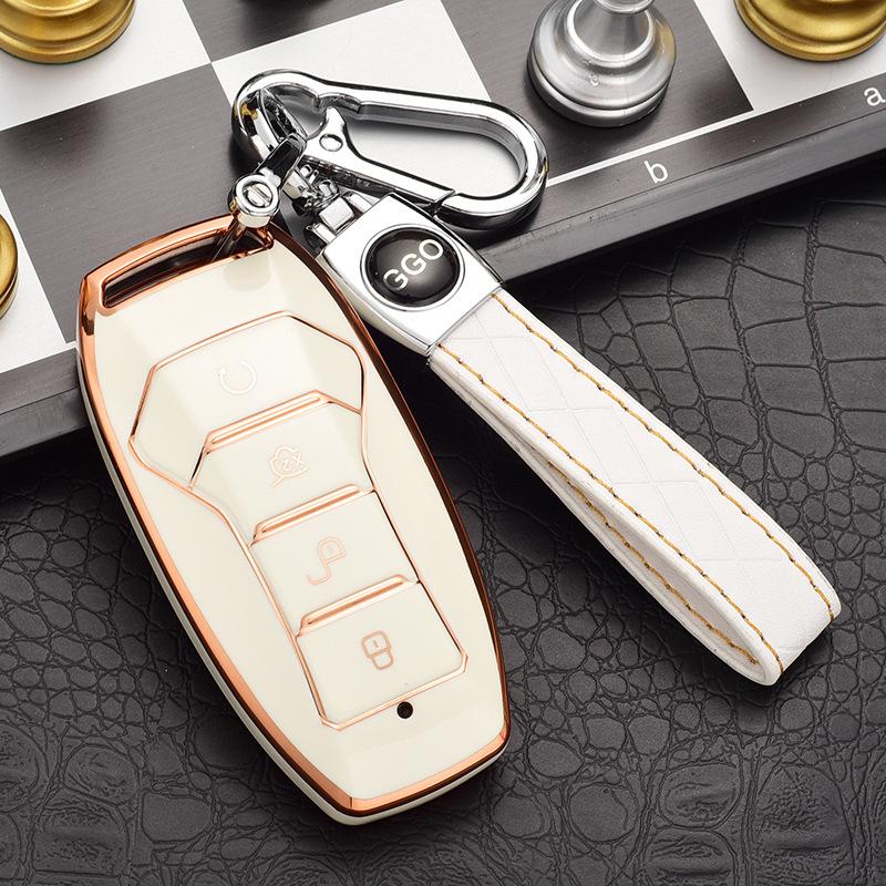 BYD Car Key Cover: Compatible with Qin PLUS, Tang DMI, Dolphin, E2, Song Pro, QinHan EV, E6, and Yuan Models.