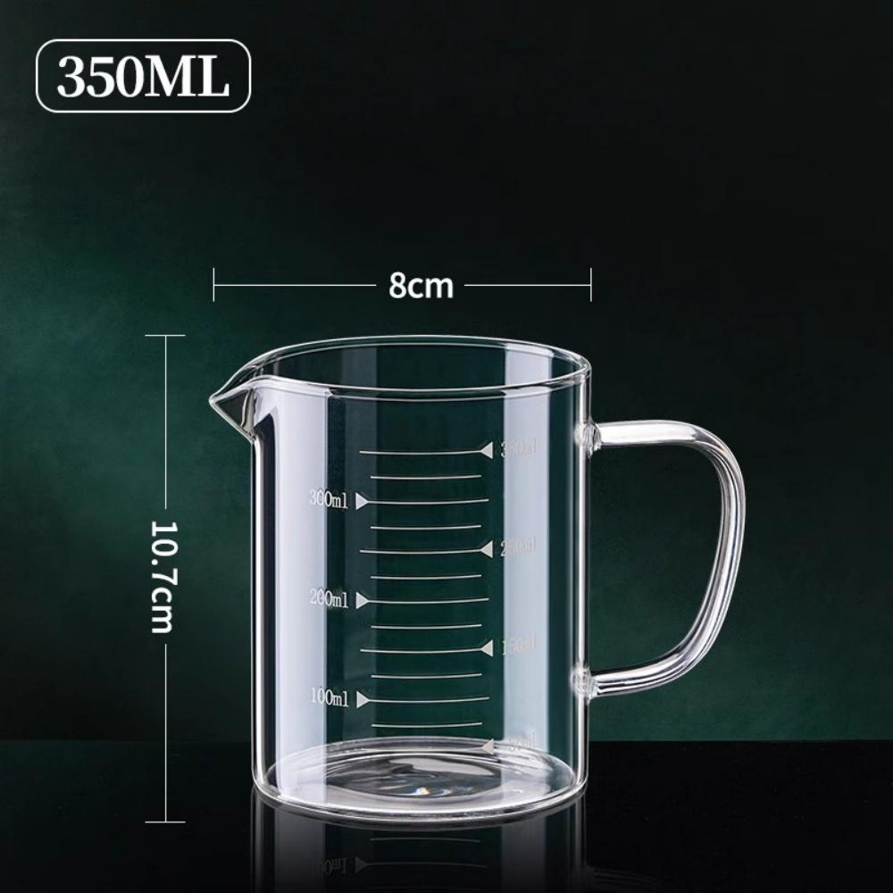 250/350/500/1000ml Glass Measuring Cup With Handle 1pc High Borosilicate Glass Milk Coffe Measuring Mug Heat-resistant Cup