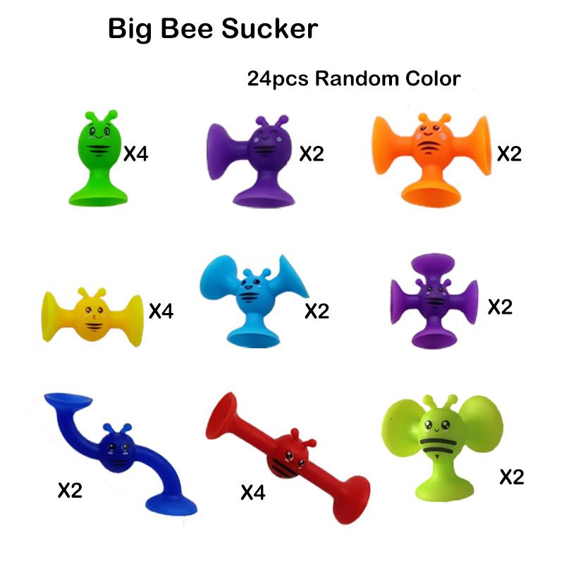 

Bees Suction Cup Toy, Soft Building Blocks Pop Sucker,Small Throw Darts Set,Parent-child Interactive Game, Gift for Kids