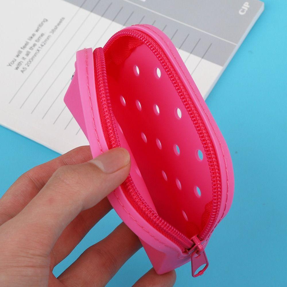 New Holes Coin Purse Mini Silicone Money Bag Zipper Card Holder