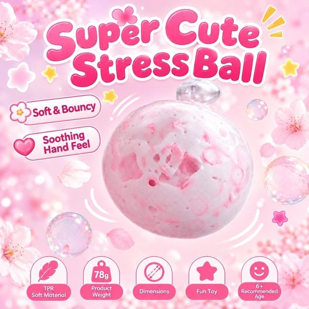 Soft Texture Stress Ball Squeezable Stress Relief Fidget Squeeze Toy  Sensory Play