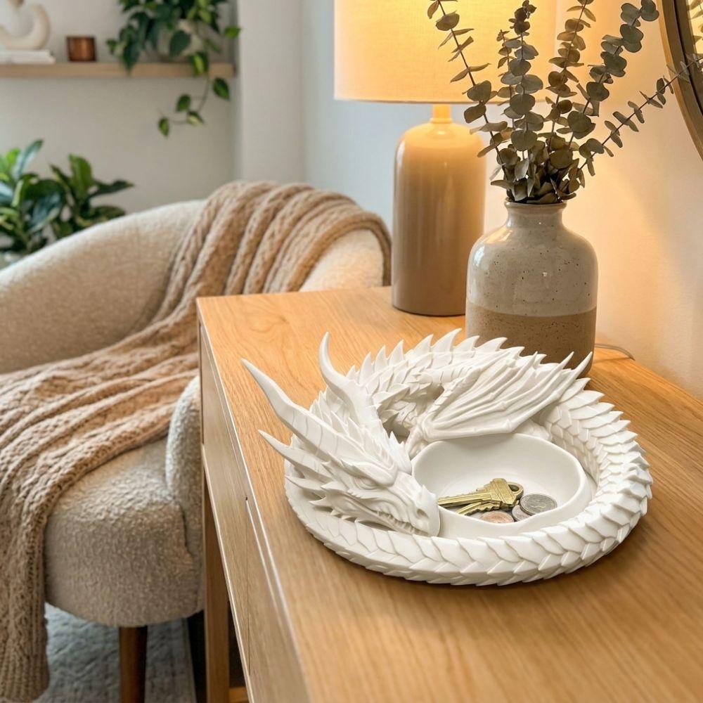 Gotische 3D-geprinte Drakenbakje Decoratieve Sleutelhanger Opbergdoosje Cadeau voor Drakenliefhebbers