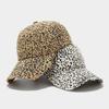 Personalisierte Retro-Baseballkappe mit gewaschenem Rand und Leopardenmuster Damen Trend Mode Vielseitiger Sonnenschutz Kleines Kappe für das Gesicht