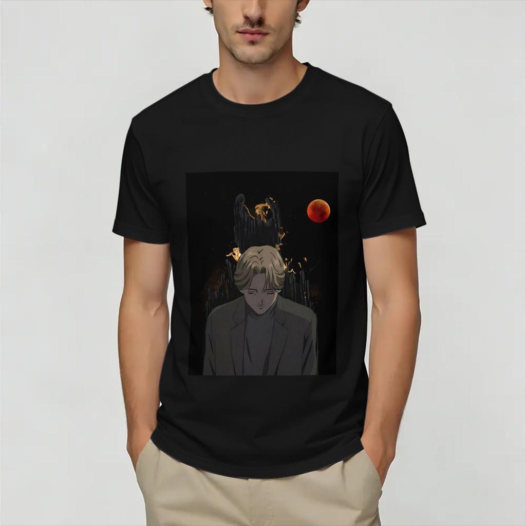 Monster Johan Liebert T Shirt Summer Fashion T Shirts Unisexs 100 Cotton Plus Size 5xl Clothing Short Sleeve Streetwear Tops