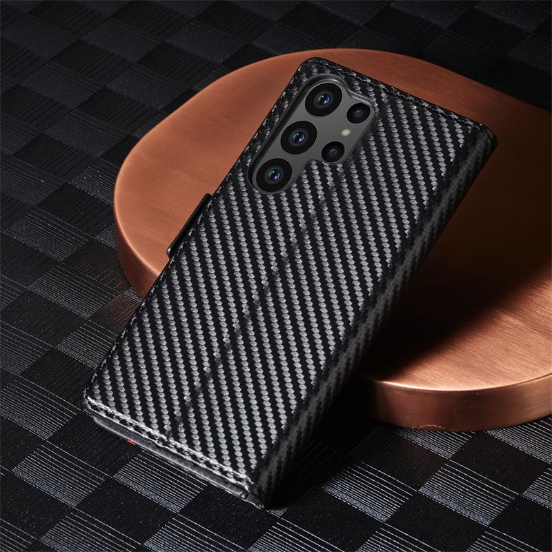 Note20 Ultra Carbon Fiber Magnetic Case for Samsung Galaxy Note 20 Ultra Etui Samsung Note 20Ultra Soft Leather Flip Phone Funda