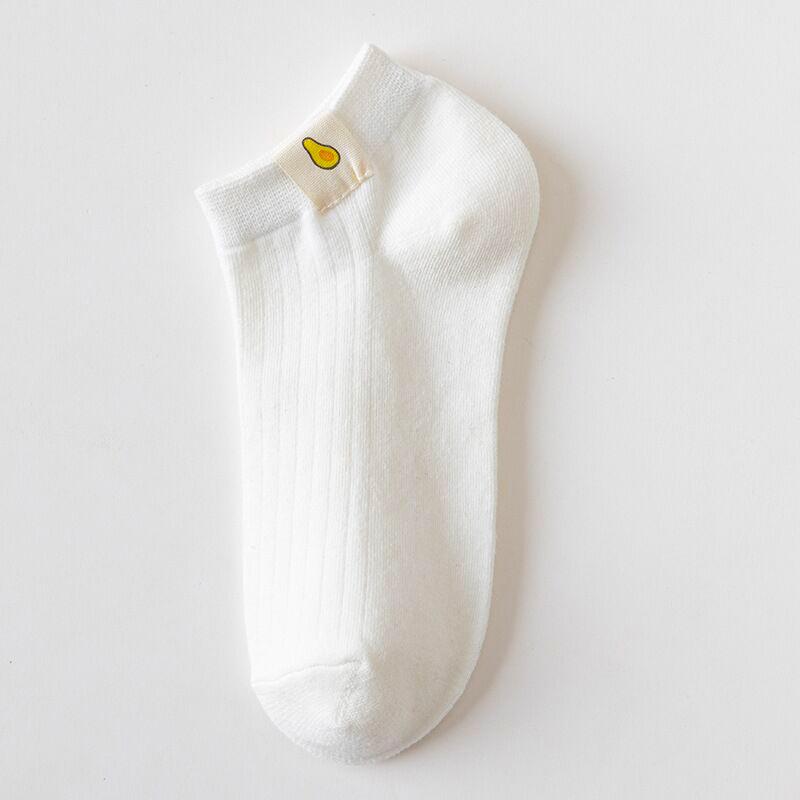 6 Pairs Women Socks Harajuku Female Cotton Short Socks Cartoon Fruit Sun Earth Socks Spring Summer Breathble Casual Ankle Socks