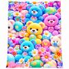 Flannel Throw Blanket Cartoon Nap Blanket Comfortable Plush Blanket  All-Season