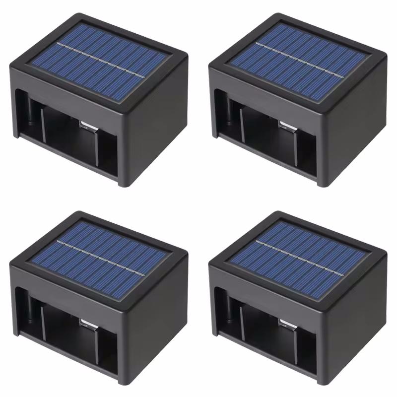 LED Solar Garden Light Outdoor Waterproof Lighting Angle Adjusted Wall Lamp Balcony Stair Fence Energy-saving Sunlight Lamps