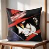 Anime HHellsingS Cushion Cover Natural Linen Organic Fabric DoubleSided Printing Couch Pillow Covers Home Decor