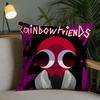 Cartoon-Spiel RRainbow Friends Kissenbezug Quadratisch Doppelseitiger Druck Sofakissenbezug Kissenbezug Schlafzimmer Nachttisch