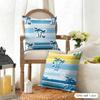Plam Trees Flowers Cushion Cover Summer Linen Pillow Case Organic Fabric Cushion Cover Double-Sided Print Sofa Home Decor