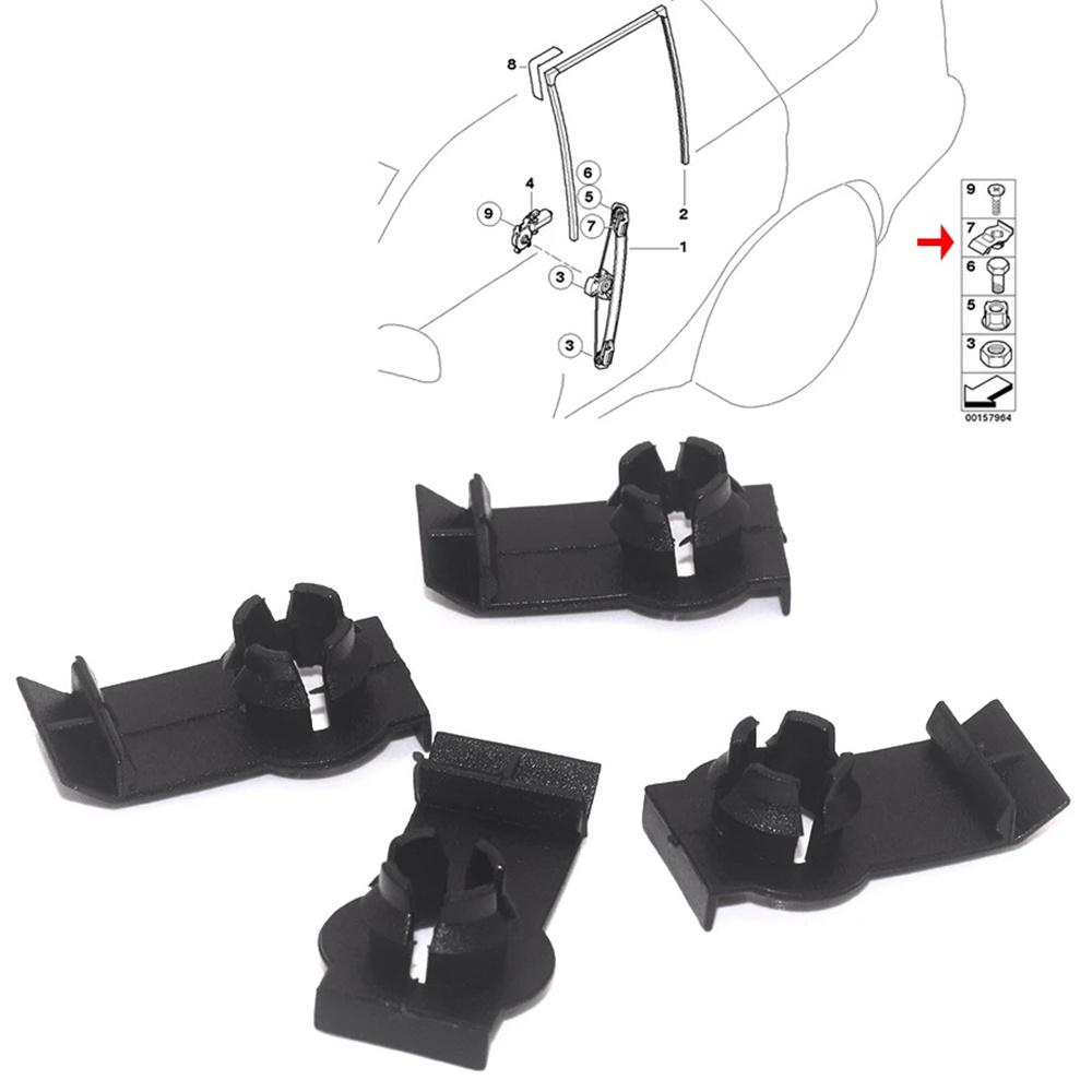 

New 4Pcs Front Window Regulator Clip 51338254781 For Bmw X52000-2006