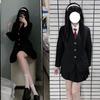AOTYP High School Girl Includes and Perfect for Anime and Size S Uniform, 6-Piece Set, Headband, Blazer, Skirt, Graduation, Costumes, Halloween,