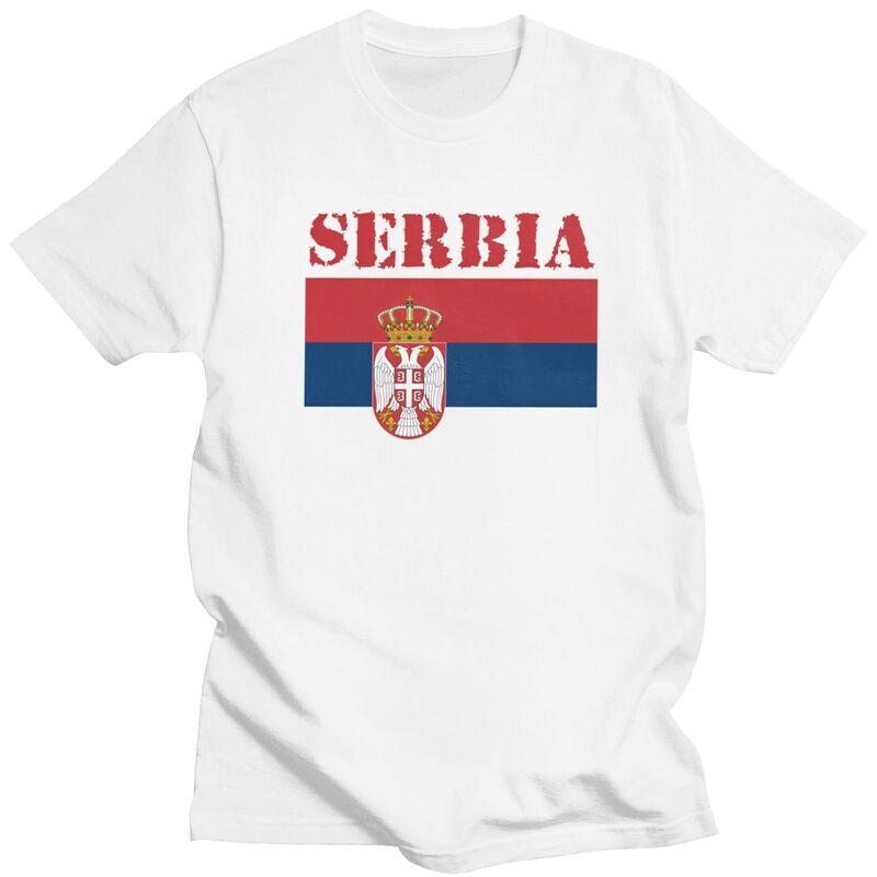 Custom Mens Serbia Flag T Shirt ShortSleeve Cotton Tshirts Tshirt Casual Tees Clothing