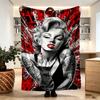 Marilyn Monroe Print Deken - Zacht & Comfortabel, voor Slaapkamer, Reizen, Bank, Huisdecoratie - Verjaardag Kerstcadeau voor Vriend