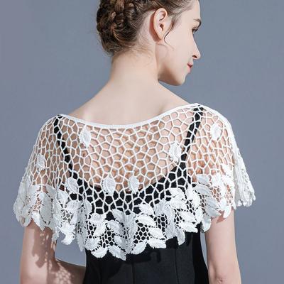 Cape Lace Scarf Thin Knitted Scarves All-match Blouse Shoulders Fake Collar  Female