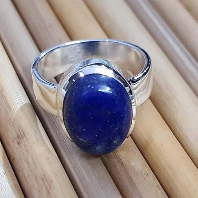 925 Sterling Silver, Lapis Lazuli Ring, Handmade Designer Ring, Oval Ring, Statement Ring, Gemstone Ring, Bezel Ring, Anniversary Gift