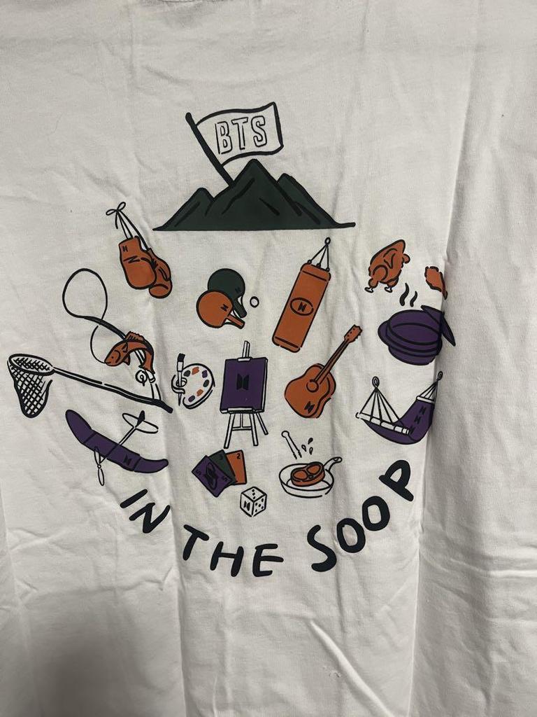 [Б/У] Белая футболка BTS IN THE SOOP, размер L