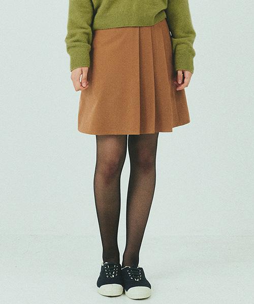 Bensimon Set Up Wool Skirt - Caramel