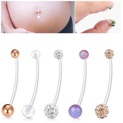 Body Piercing Jewelry 38mm Long Pole Pregnant Women Are Not Allergic To Navel 5 -Piece Set 