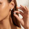 Light luxury temperament love diamond-encrusted women's stud earrings fashion personality versatile simple high sense heart earrings men