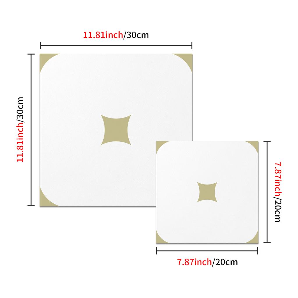 25Style 10Pcs Mandala Tile Stickers, Thick Matte Finish Waterproof Self-Adhesive Floor Wall Decor for Kitchen Home