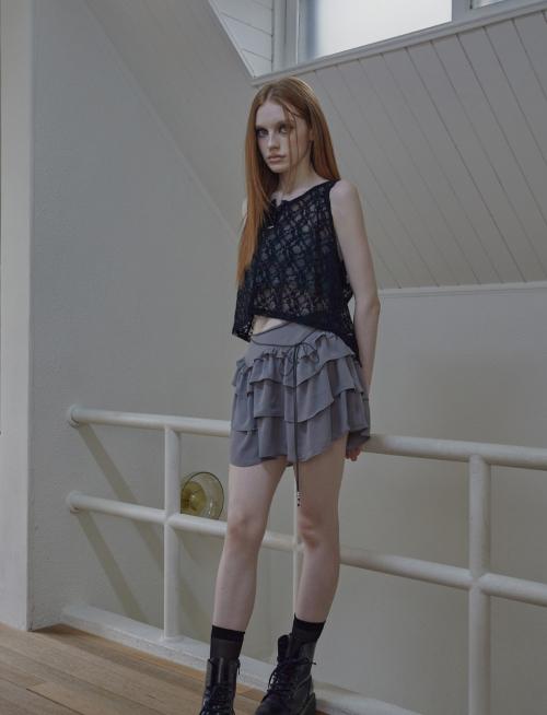 FAZED Vintage Lace Bra Top_Gray