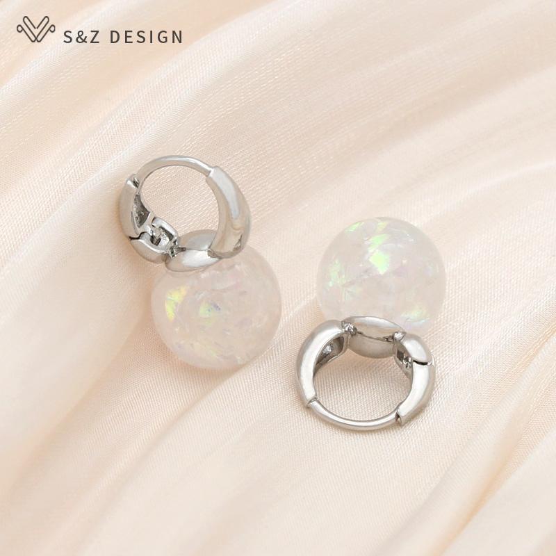 

Модные роскошные круглые красочные серьги-капли для женщин и девочек, модные элегантные украшения, серьги цвета розового золота, подарок