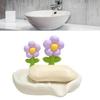 Drain Soap Dish Household Draining Soap Box Soap Dish Holder Cute Bathroom Soap Holder Purple