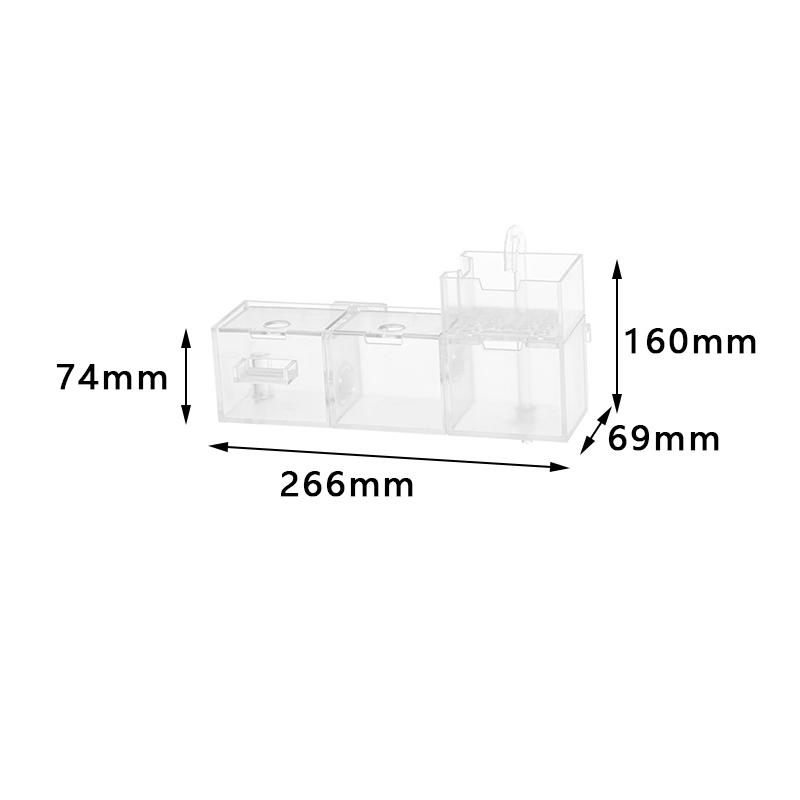 2026 new 6 in 1 5 in 1 Transparent black Acrylic Aquarium Filter Boxes External Hanging Water Purifier for Aquarium Fish Tank