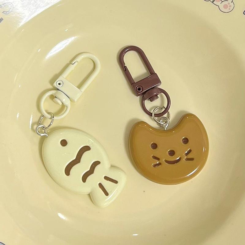 Cute Little Cat Fish Keychain Creative Personalized Pendant Keyring  Phone Charms Car Key Accessories Schoolbag Pendant