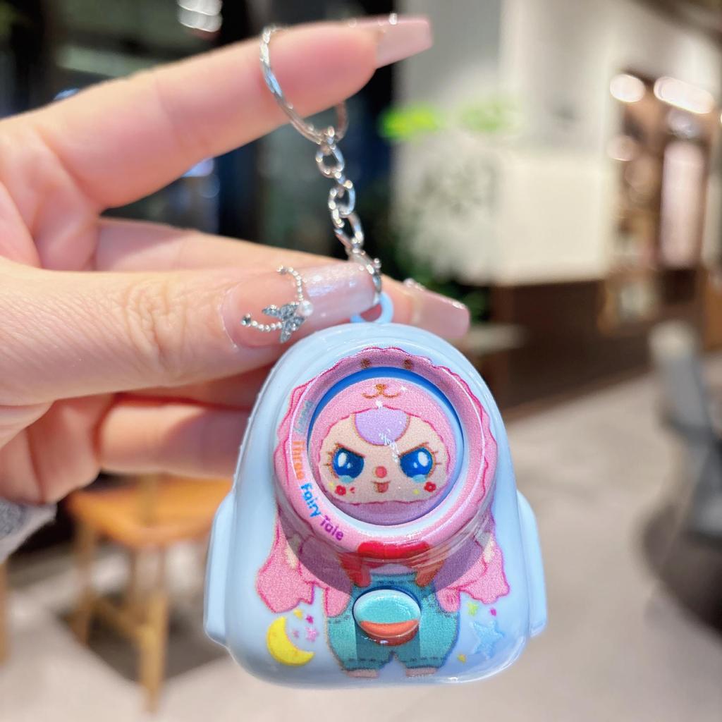 Portachiavi Zaino Cartone Animato Cambia Faccia Divertente: Bambola con Espressione Carina per Bambini, Coppie e Ciondoli Regalo