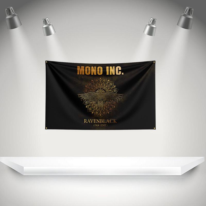 M-Mono Incs Flag Rock Music Band Banner HD Printing Tapestry Exhibition, Music Band Fans, Garage Decor