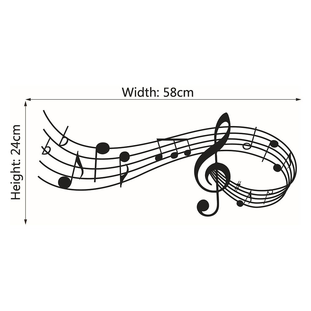 Decal Wall Sticker Kitchen Print Bathroom Bedroom Cover Decor Furniture Living Room Music Note Removable Vinyl
