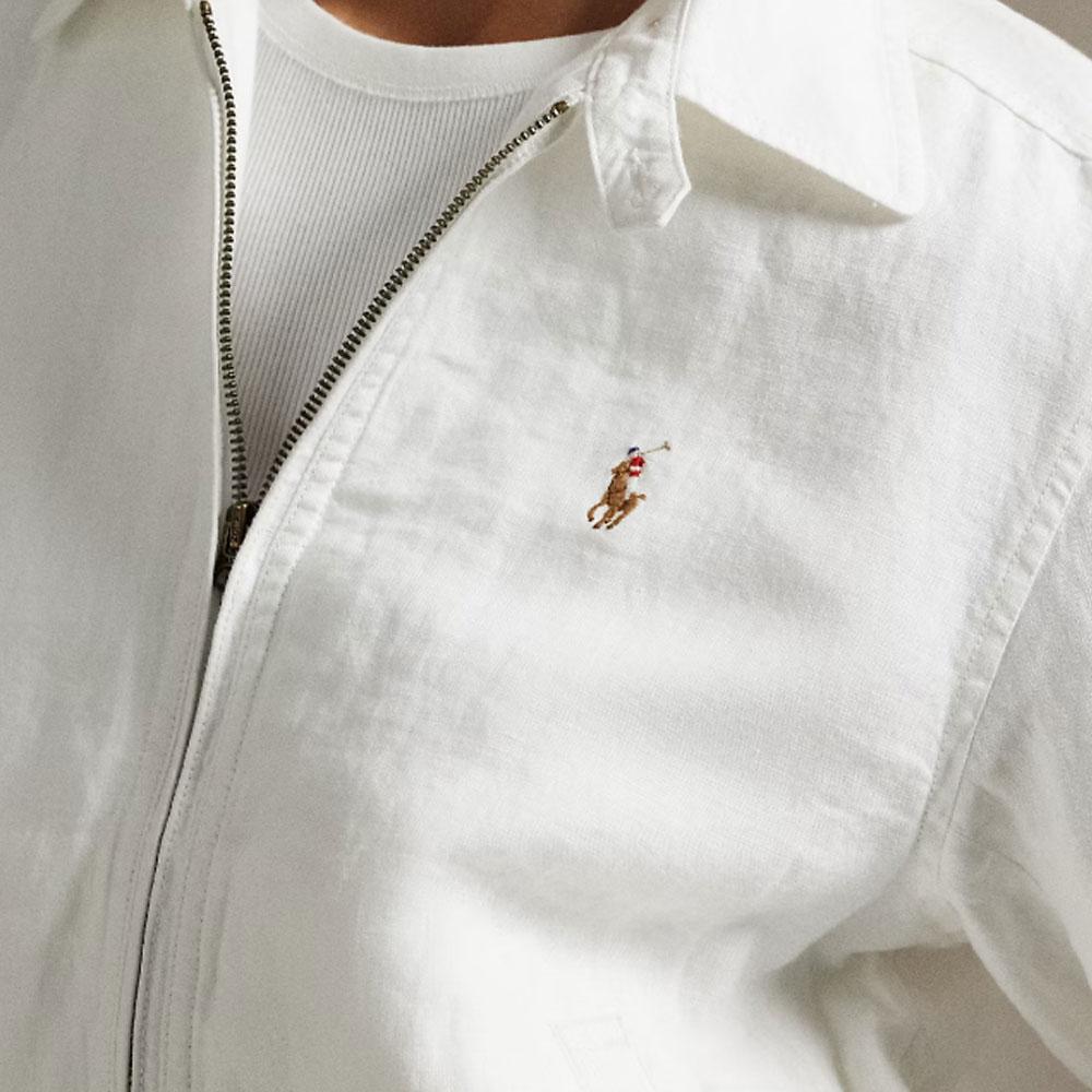 Polo Ralph Lauren Logo Zip Loose Long Sleeve Jacket Women Jackets White 100006862