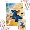 Stitch On Beach Diamond Art Painting Handmade Diy Kit Home Decoration