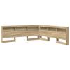 Storage Headboard Sonoma Oak 200 Cm Particleboard