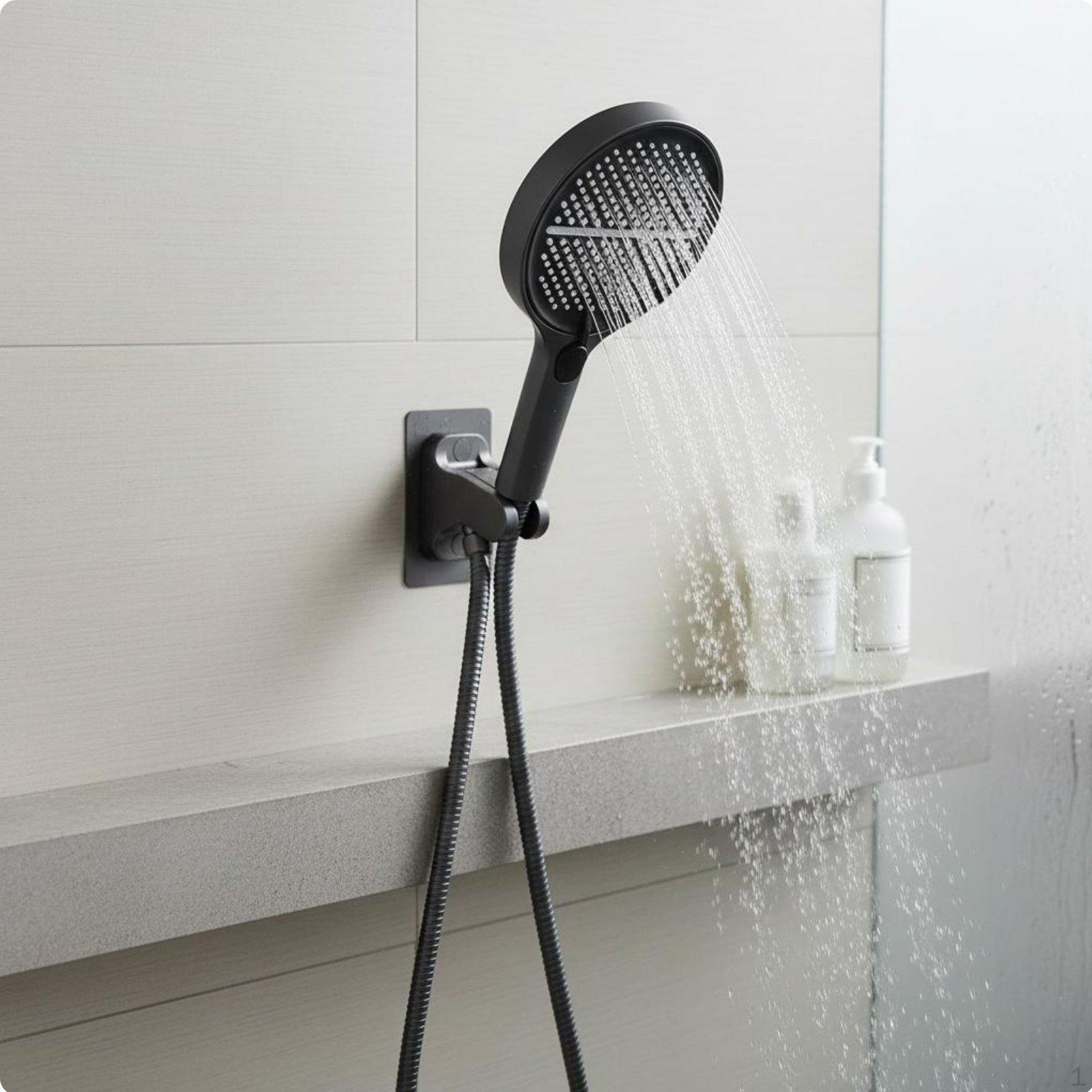 High Pressure Handheld Shower Nozzle Power Streams Rain Spray Combo Full Body