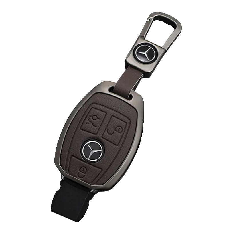 Car Gold Edge Key Case for Mercedes Benz A B C E S Class W204 W205 W212 W213 W176 GLC MAYBACH TPU Keychain Protective Case geu8