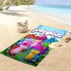 Asciugamano da Spiaggia con Stampa Cartoon Popples, Asciugamano Grande Morbido ad Asciugatura Rapida per Spiaggia Campeggio Nuoto