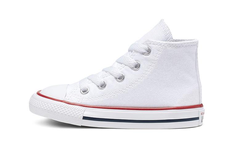 Converse Chuck Taylor All Star Канвас Устойчивые к истиранию Высокие Детская Обувь Стандартный Белый Младенцы и Малыши 7J253C 23