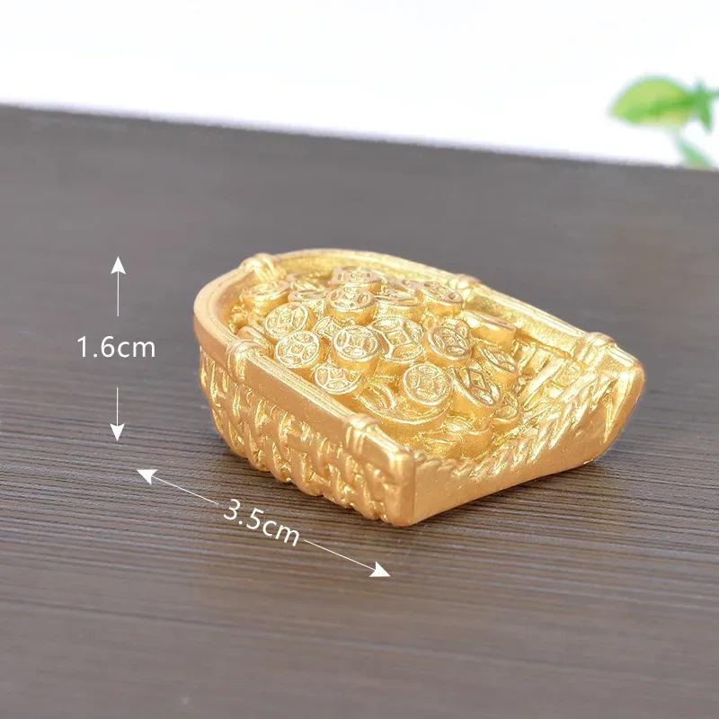 Feng Shui Auspicious Fa Cai Money Tree Gold Ingot Bag Lucky Fortune Spring Festival Mascot Desktop Ornament Car Home Decor Craft