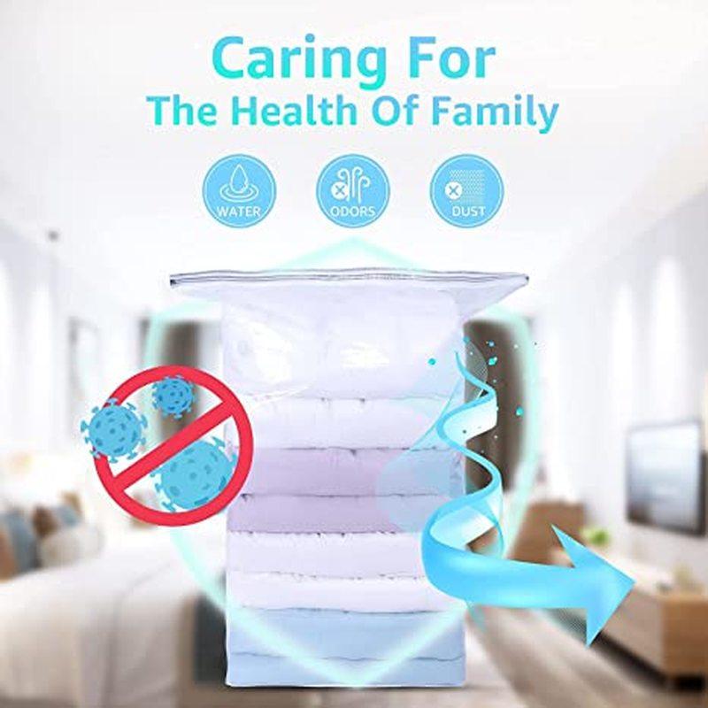 High Capacity Vacuum Bag Package Compressed Organizer for Quilts Clothes Transparent Space Saving Seal Bags Foldable Storage Bag
