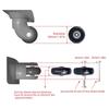 50mm Luggage Replacement Wheel Kit Featuring Precision Ball Bearings and 4 Swivel Casters for Smooth Suitcase Rolling