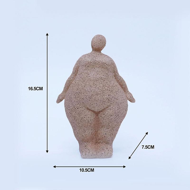 Fat Girl Yoga Figures Statue Desk Decoration Ornaments Fat Woman Dancer Abstract Character Resin Sculpture Room Aesthetic Decor