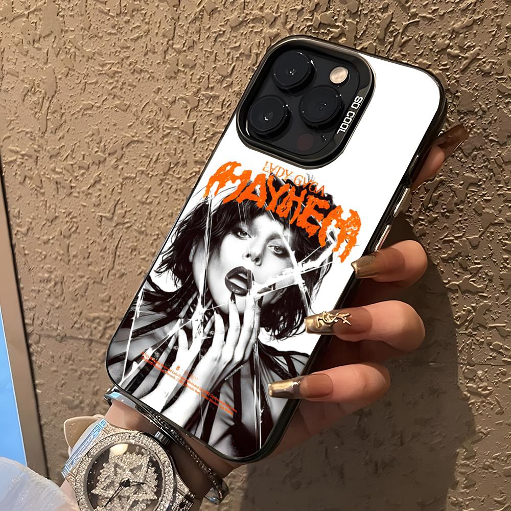 LADY-GAGA -MAYHEM Phone Case For 17 Air IPhone 16 Pro Max 15 14 Plus 12 13 X XS Max 11 Colorful Silver Cover