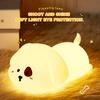 Silicone Night Light with Auto-Off Timer Cute Puppy Design Flicker Free Eye Protection Touch Control LED Bedside Lamp Decoration