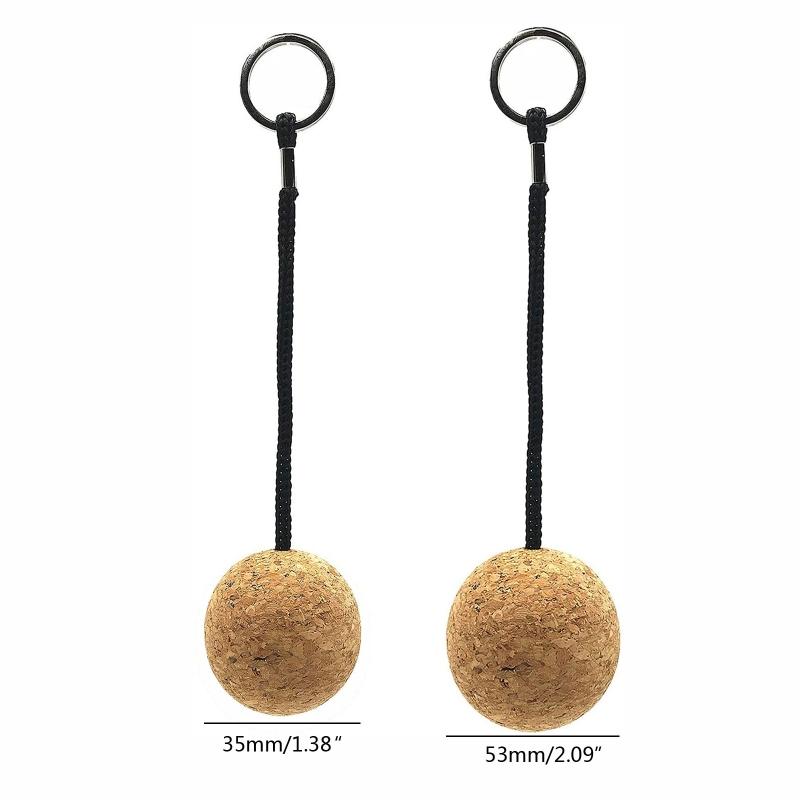 2 Stück 53mm Schwimmender Korkkugel Schlüsselanhänger Schwimmer Schlüsselanhänger Auftriebsfähig für Schlüsselanhänger Meeresbootfischen Segeln Surfen Wassersport
