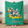 Custom Name Mickey Friends Adventure Blanket for Couch & Bed, Plush Cozy Fuzzy Blanket Super Soft & Warm Blankets for Fall and Winter. 090827